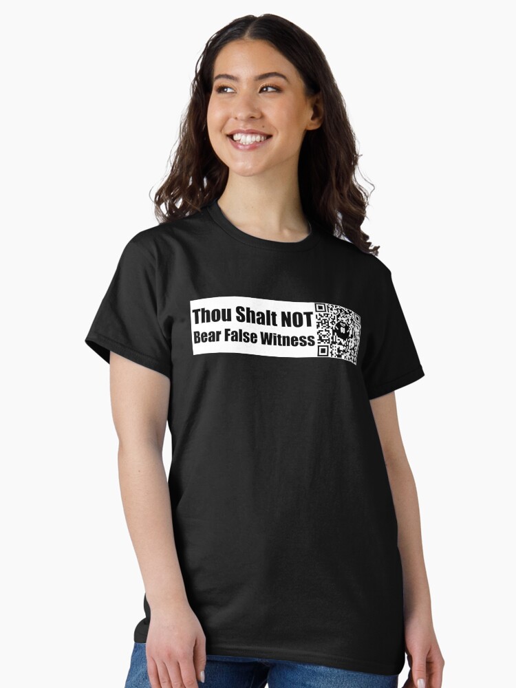 Thumbnail 2 of 7, Classic T-Shirt, Lg - Thou Shalt NOT Bear False Witness - Large Print designed and sold by Nicos-NovelTs.