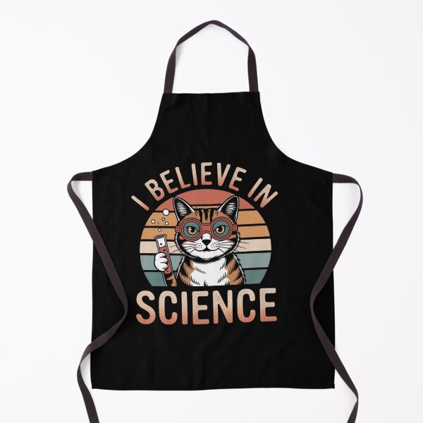 Item preview, Funny Vintage Science Cat T-Shirt - I Believe in Science Animal designed and sold by StemMerch247.