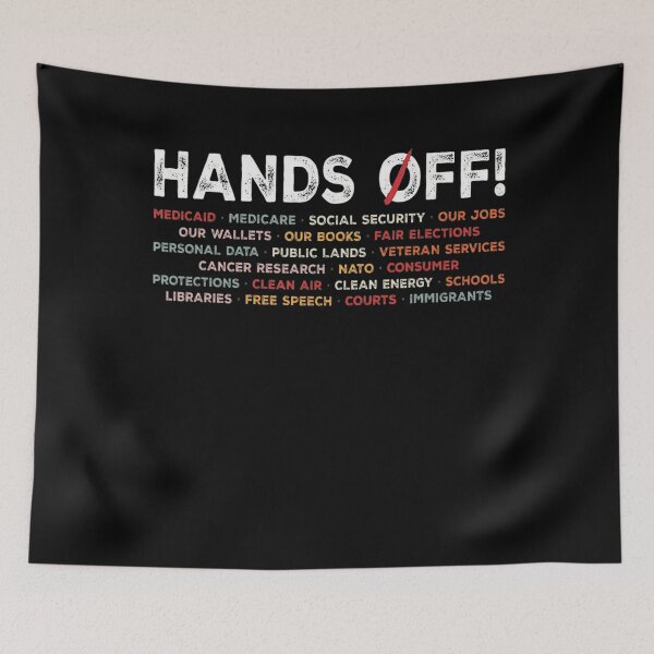 Item preview, Hands Off Protest Social Security And Medicare Protest designed and sold by Vincent-Cloud.