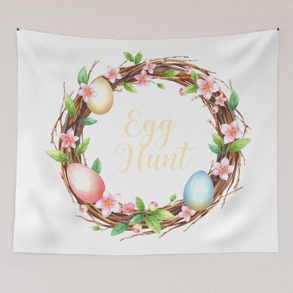 Item preview, Easter Wreath  Eggs Spring Flowers - Happy Easter 2025 designed and sold by svarupa.