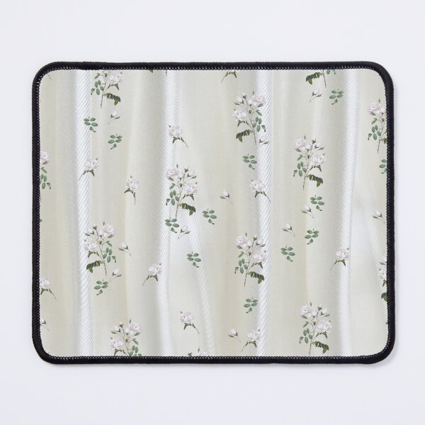 Item preview, White Watercolour Roses painted on champagne Silk texture designed and sold by NadineMay.