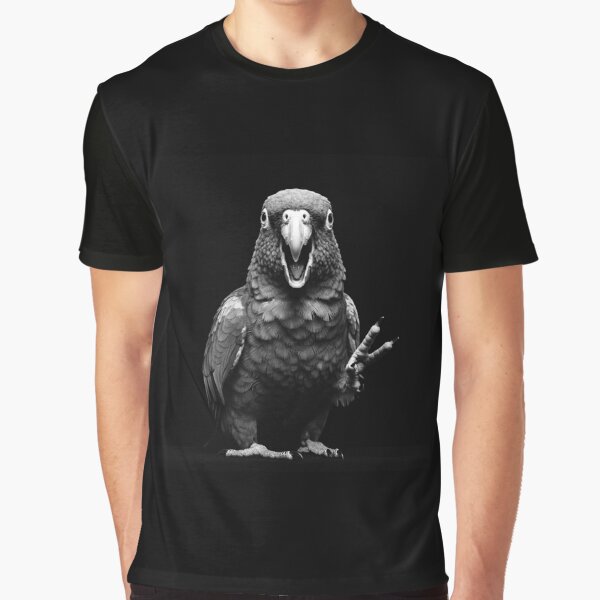 Parrot smiling and doing victory sign Graphic T-Shirt