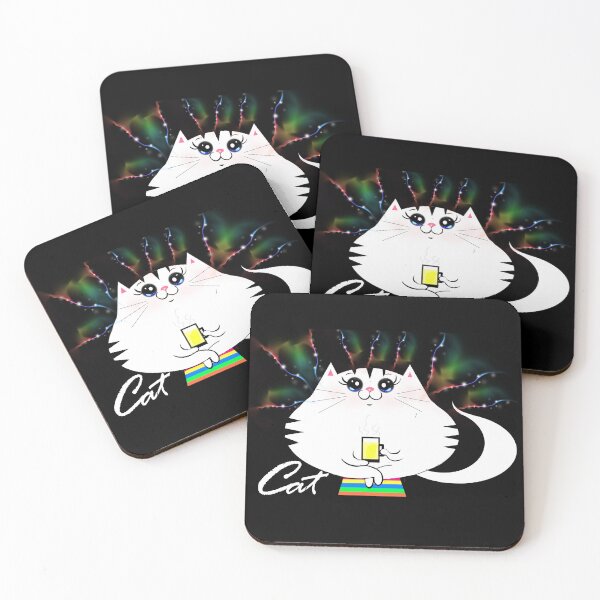 Item preview, The Magical Sipping Cat designed and sold by Shirley cute art .