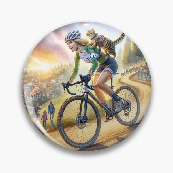 Item preview, Cyclocross with a Cat designed and sold by M-Y-A-R-T-.