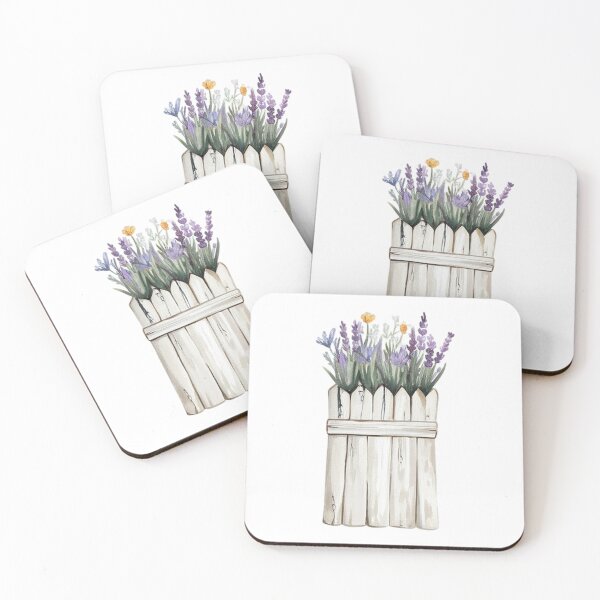Item preview, Modern Trendy Watercolor Wood with Flowers Lavender pot designed and sold by SOUFIANE1991.