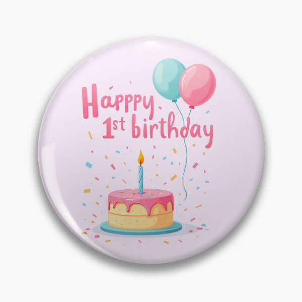 Item preview, Pastel Happy 1st Birthday designed and sold by Itsheartshop.