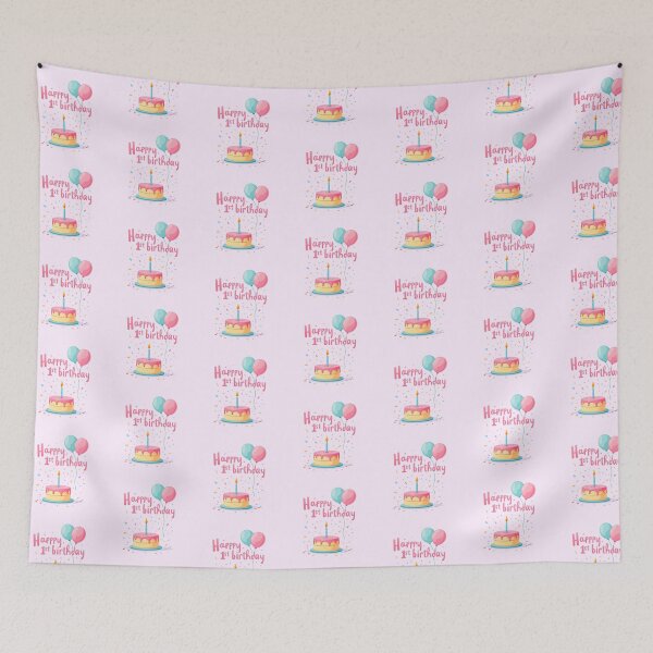 Item preview, Pastel Happy 1st Birthday designed and sold by Itsheartshop.