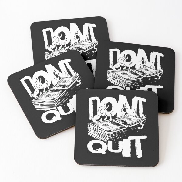 Item preview, "Don't Quit" – Motivational and Inspirational Typography Design for Positivity and Success designed and sold by Colorful-Garden.