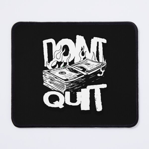 Item preview, "Don't Quit" – Motivational and Inspirational Typography Design for Positivity and Success designed and sold by Colorful-Garden.