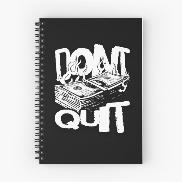Item preview, "Don't Quit" – Motivational and Inspirational Typography Design for Positivity and Success designed and sold by Colorful-Garden.
