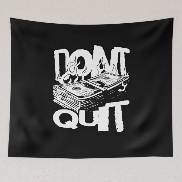Item preview, "Don't Quit" – Motivational and Inspirational Typography Design for Positivity and Success designed and sold by Colorful-Garden.