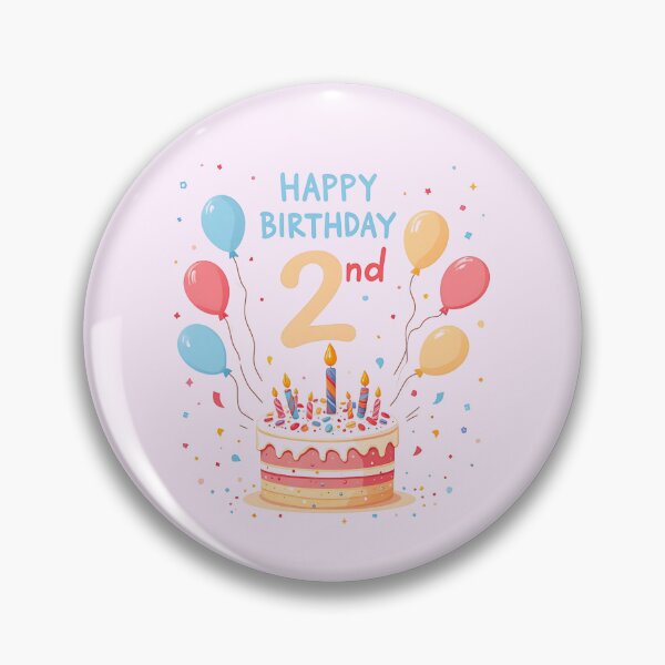 Item preview, Pastel Happy 2nd Birthday designed and sold by Itsheartshop.