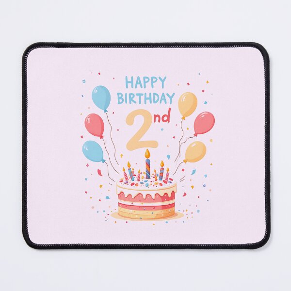 Item preview, Pastel Happy 2nd Birthday designed and sold by Itsheartshop.