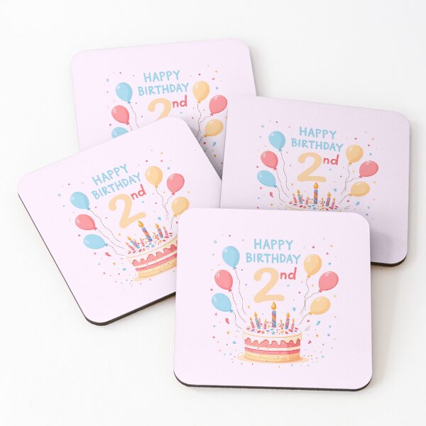 Item preview, Pastel Happy 2nd Birthday designed and sold by Itsheartshop.
