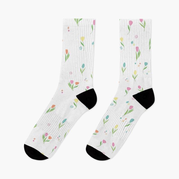 Item preview, Colorful Tulips & Spring Flowers – Minimalist Floral Pattern designed and sold by by Mònica Roca.