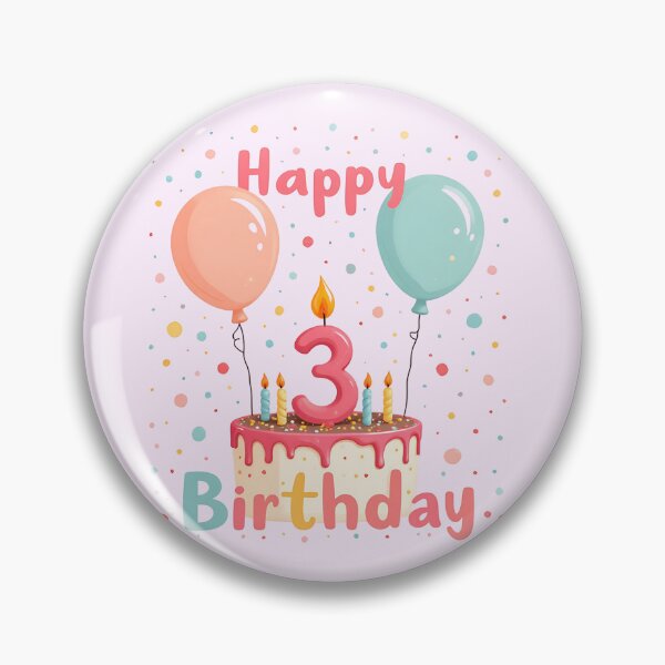 Item preview, Cute Happy 3rd Birthday designed and sold by Itsheartshop.