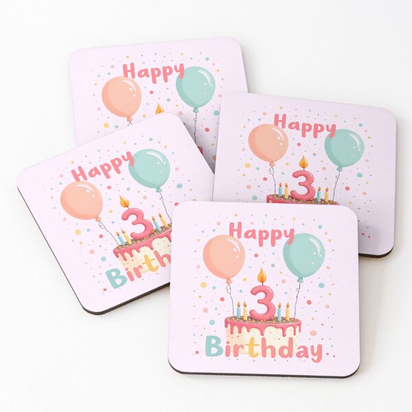 Item preview, Cute Happy 3rd Birthday designed and sold by Itsheartshop.