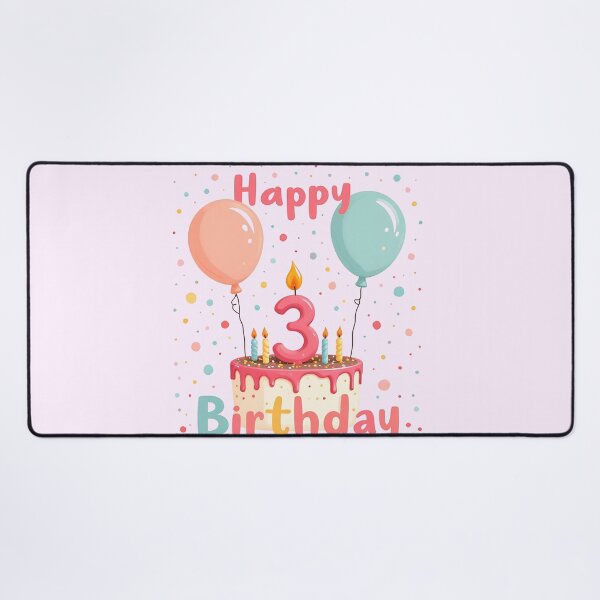 Item preview, Cute Happy 3rd Birthday designed and sold by Itsheartshop.