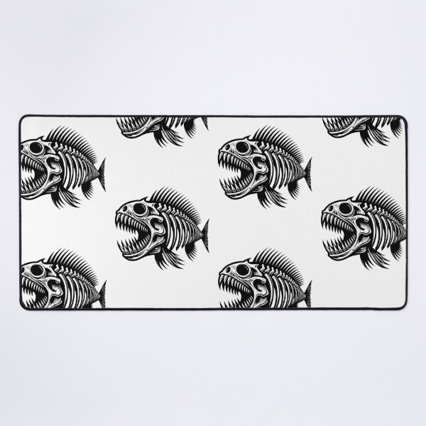 Item preview, Piranha Fish Bones Black Skeleton Rocker Gothic designed and sold by 3rd Eye Perceptions.