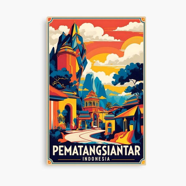 Item preview, Pematangsiantar Indonesia Vintage Travel Tourism designed and sold by TravelersGems.