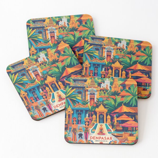 Item preview, Denpasar Indonesia Vintage Travel Tourism designed and sold by TravelersGems.