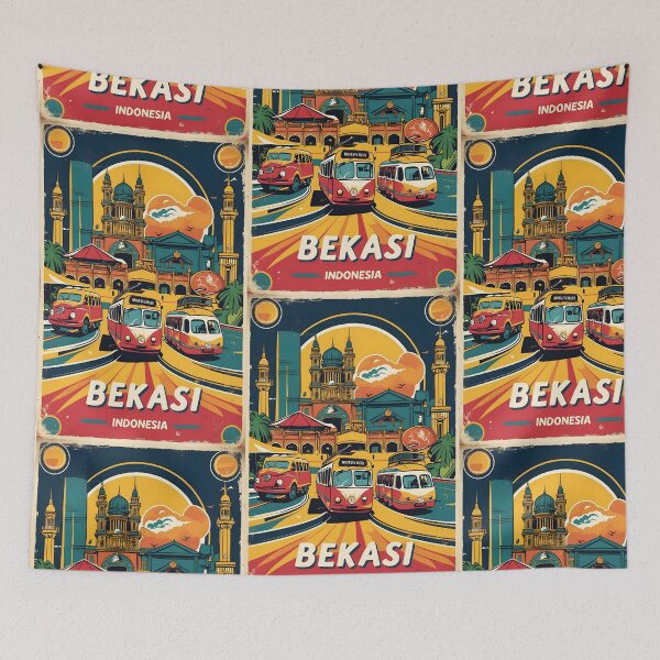 Item preview, Bekasi Indonesia Vintage Travel Tourism designed and sold by TravelersGems.