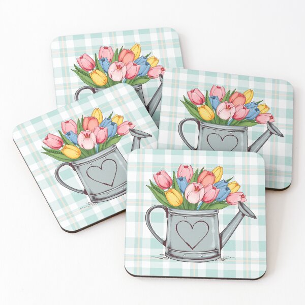 Item preview, Watering Can with Tulips Spring Flowers - Happy Easter 2025 designed and sold by svarupa.