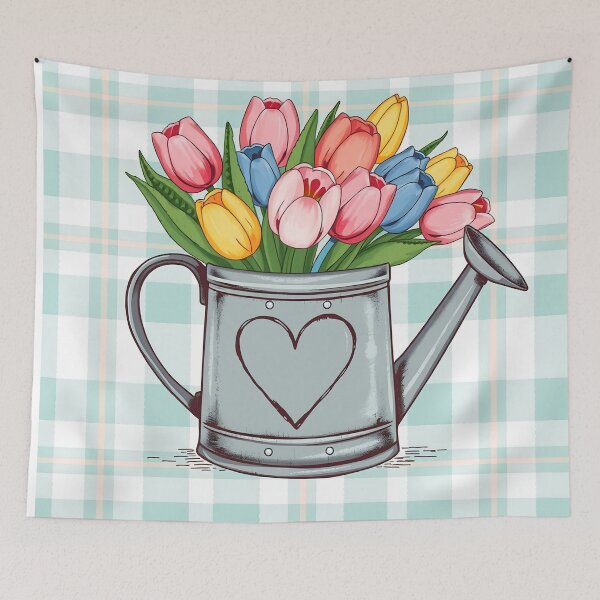 Item preview, Watering Can with Tulips Spring Flowers - Happy Easter 2025 designed and sold by svarupa.