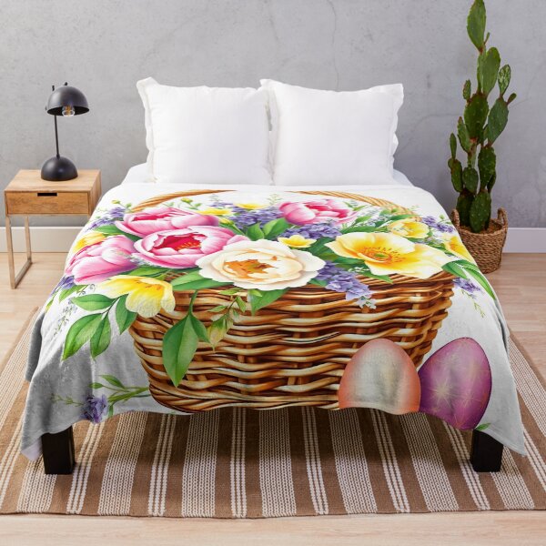 Item preview, Easter Basket with Spring Flowers - Happy Easter 2025 designed and sold by svarupa.