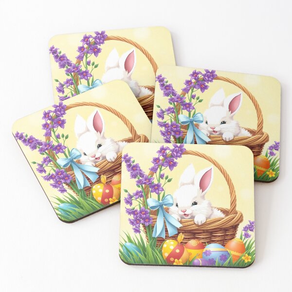 Item preview, Colorful Easter Festive Easter Bunny Spring Flowers designed and sold by svarupa.