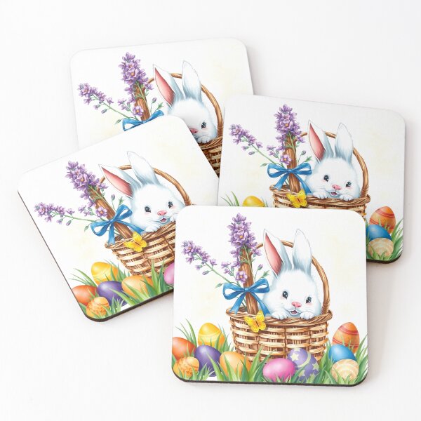 Item preview, Colorful Easter Festive Easter Bunny Spring Flowers designed and sold by svarupa.