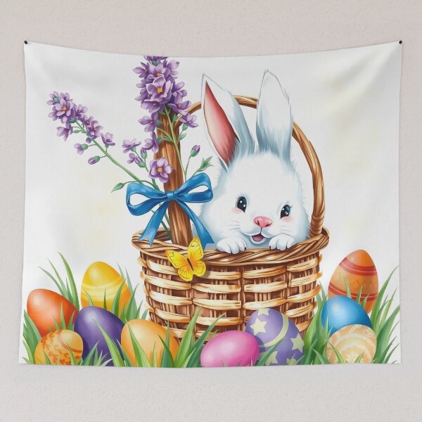 Item preview, Colorful Easter Festive Easter Bunny Spring Flowers designed and sold by svarupa.