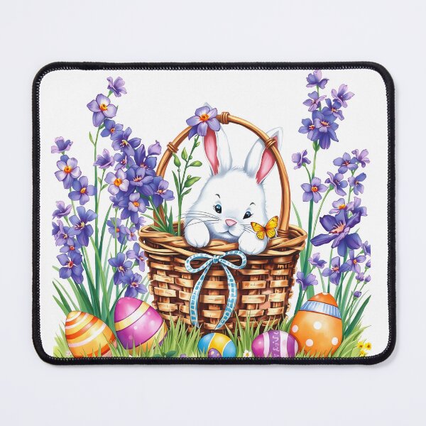 Item preview, Colorful Easter Festive Easter Bunny Spring Flowers designed and sold by svarupa.