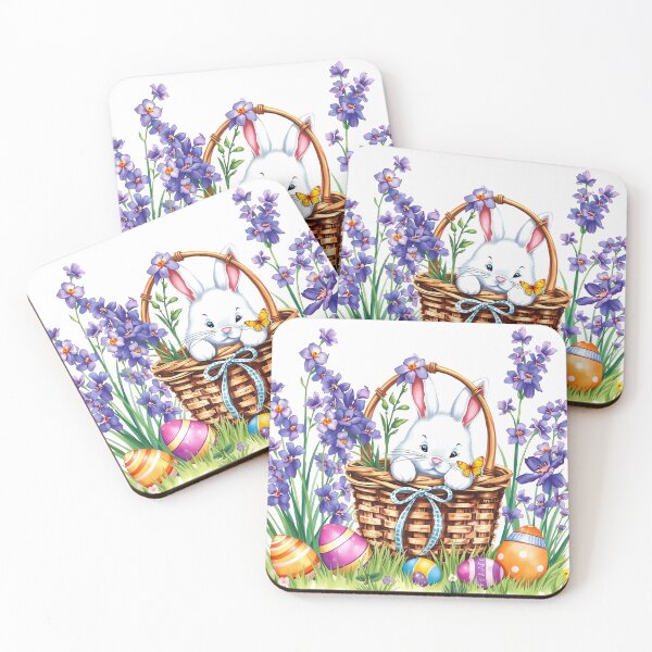 Item preview, Colorful Easter Festive Easter Bunny Spring Flowers designed and sold by svarupa.