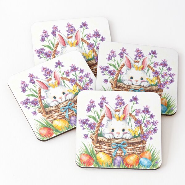 Item preview, Colorful Easter Festive Easter Bunny Spring Flowers designed and sold by svarupa.