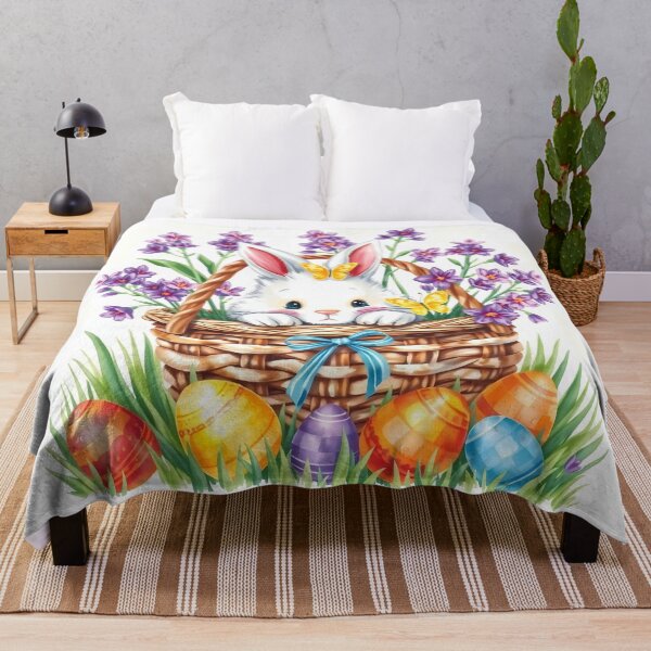 Item preview, Colorful Easter Festive Easter Bunny Spring Flowers designed and sold by svarupa.