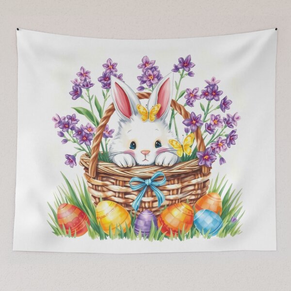 Item preview, Colorful Easter Festive Easter Bunny Spring Flowers designed and sold by svarupa.