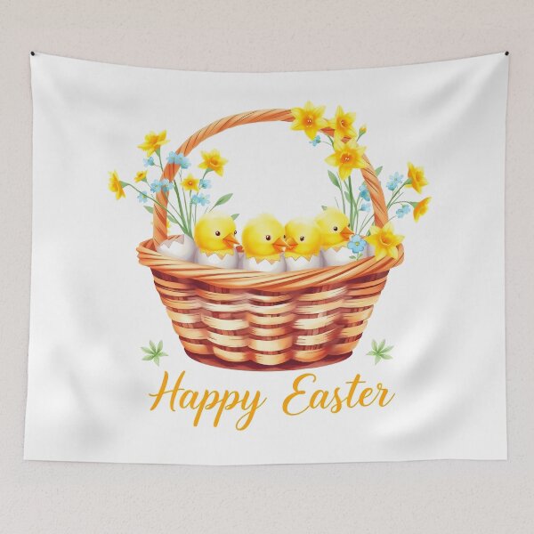 Item preview, Easter Basket with Spring Flowers  designed and sold by svarupa.