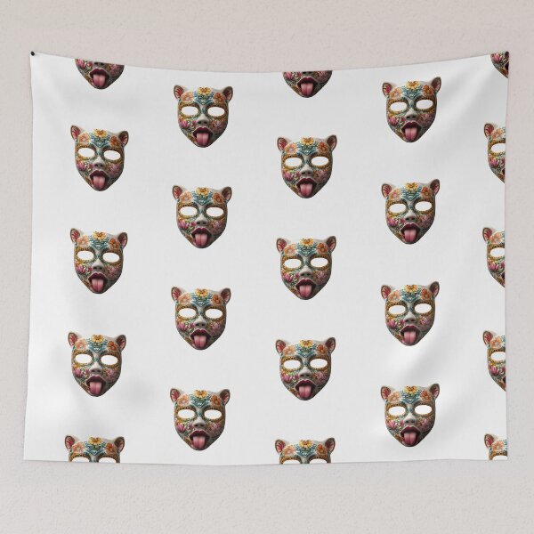 Item preview, Artistic face mask with flowers and attitude designed and sold by Maryna_Reine.