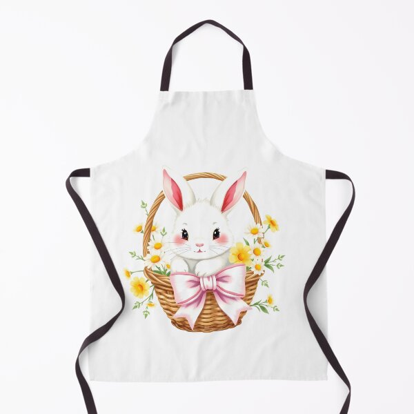 Item preview, Easter Basket with Spring Flowers and cute easter bunny designed and sold by svarupa.