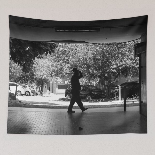 Item preview, man walking alone in black and white designed and sold by felipequeiroz.