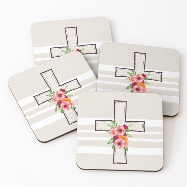 Item preview, Christian cross  with Easter Spring Flowers designed and sold by svarupa.