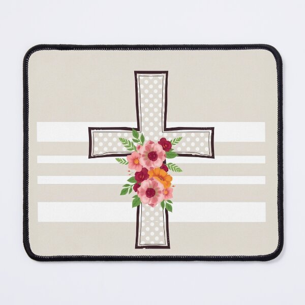 Item preview, Christian cross with Easter Spring Flowers designed and sold by svarupa.