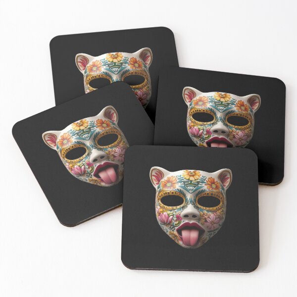 Item preview, Artistic face mask with flowers and attitude designed and sold by Maryna_Reine.