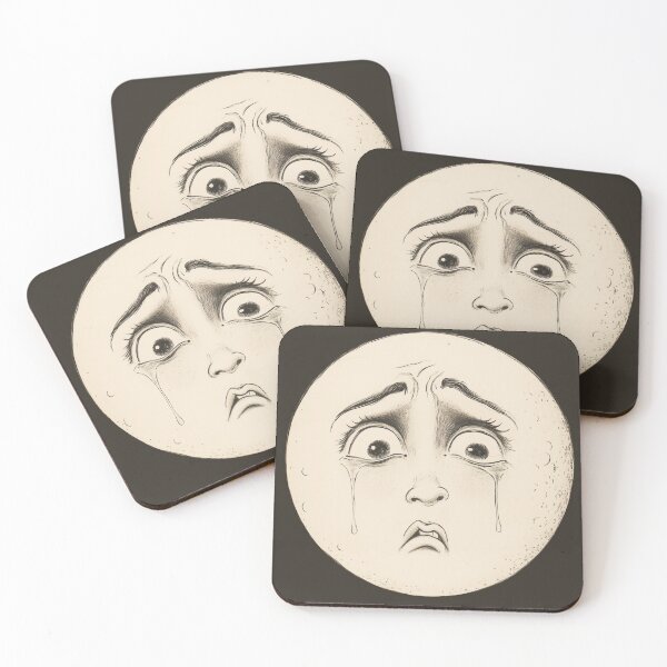 Item preview, Vintage Crying Moon Face designed and sold by RoseoftheWild.