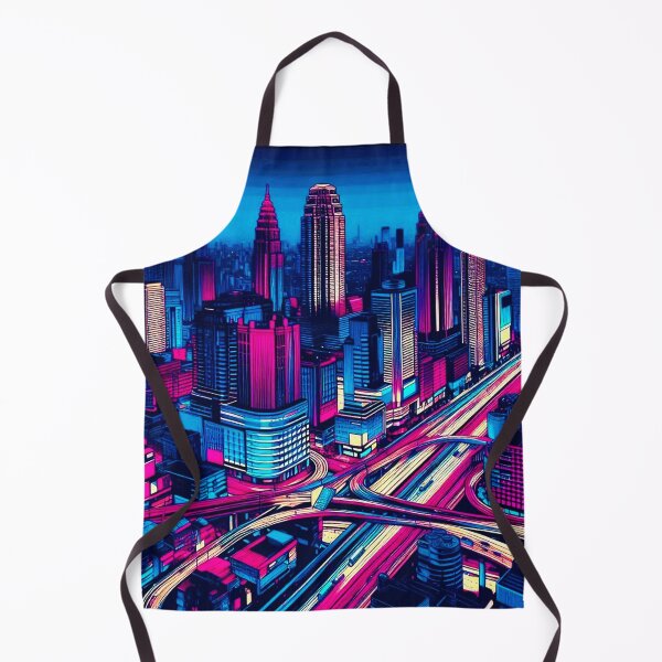 Item preview, Night view of the city in neon colors designed and sold by Dogandesighn.
