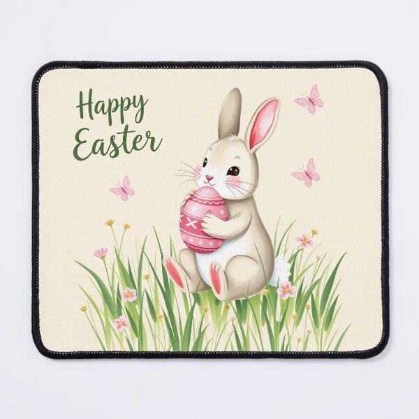 Item preview, Easter Bunny with Easter Egg Spring Flowers designed and sold by svarupa.