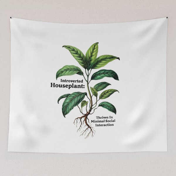 Item preview,  Introverted Houseplant T-Shirt  Minimal Social Interaction  Plant Lover Gift designed and sold by AnnDesignStudio.