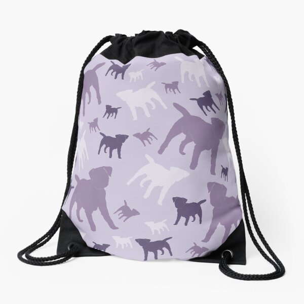 Border Terriers Gifts for Dog Lovers Shades of Lilac Silhouette Drawstring Bag