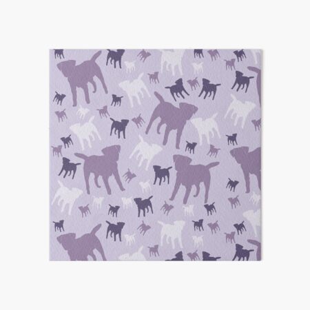 Border Terriers Gifts for Dog Lovers Shades of Lilac Silhouette Art Board Print
